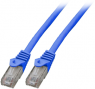 Patchkabel, RJ45-Stecker, gerade auf RJ45-Stecker, gerade, Cat 5e, U/UTP, LSZH, 0.5 m, blau