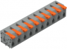 Leiterplattenklemme, 10-polig, RM 7.5 mm, 1,5 mm², 17.5 A, Push-in Käfigklemme, grau, 2601-1310