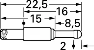 5110/O.03-D-1.5N-AU-2.3 M PTR Contact Probes