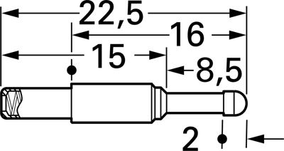 5110/O.03-D-1.5N-AU-2.3 M PTR Prüfstifte