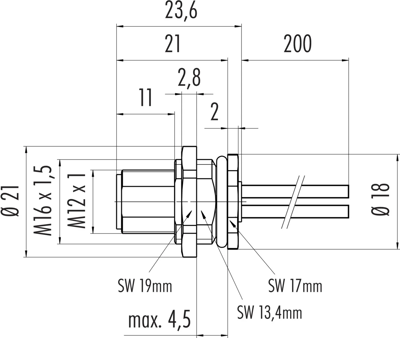 09 0687 121 03 binder Sensor-Aktor Kabel Bild 2