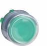 Drucktaster, unbeleuchtet, tastend, Bund rund, grün, Frontring schwarz, Einbau-Ø 22 mm, ZB5AP3