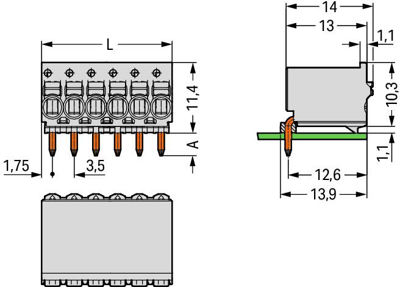 2091-1380/200-000 WAGO PCB Connection Systems Image 2