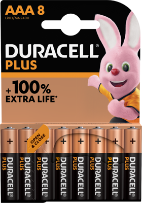 PLUS-AAA K8 Duracell Rundzellen, 9V-Blöcke