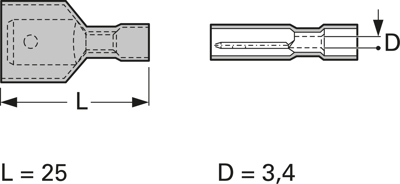 3972S Vogt Flachstecker