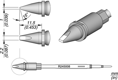 R245008 JBC Soldering tips, desoldering tips and hot air nozzles