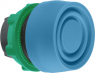 Frontelement, unbeleuchtet, tastend, Bund rund, blau, Frontring schwarz, Einbau-Ø 22 mm, ZB5AP6S