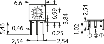 3362S-1-103LF Bourns Electronics GmbH Trimmer Potentiometers Image 2