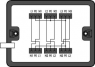 Verteilerbox, Leitungseinführung, 6 Ausgänge, Kod.A, MIDI, schwarz