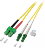 Duplex-Jumper, LC auf LC, 1 m, OS2, Singlemode 9/125 µm