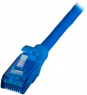 Patchkabel, RJ45-Stecker, gerade auf RJ45-Stecker, gerade, Cat 6A, U/UTP, LSZH, 0.5 m, blau