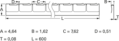 FCB-296-BLANK-600 MTC Kontaktfederstreifen