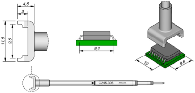 C245306 JBC Lötspitzen, Entlötspitzen und Heißluftdüsen