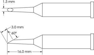 GT6-HF6015S METCAL Soldering tips, desoldering tips and hot air nozzles