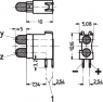 Doppel-LED, 3 V, gelb, 5.4 mcd, RM 2.54 mm, LED Anzahl: 2