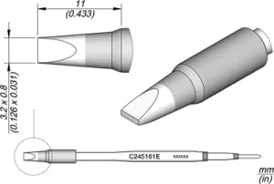 C245161E JBC Lötspitzen, Entlötspitzen und Heißluftdüsen