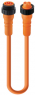 Sensor-Aktor Kabel, 7/8"-Kabelstecker, gerade auf 7/8"-Kabeldose, gerade, 5-polig, 7 m, PVC, orange, 9 A, 873