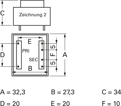 VB 2,8/2/15 Block Printtransformatoren Bild 2