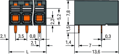 2086-1230/300-000 WAGO Leiterplattenklemmen Bild 5