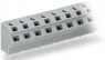 Leiterplattenklemme, 6-polig, RM 7.5 mm, 0,25-0,75 mm², 10 A, Push-in, grau, 254-256