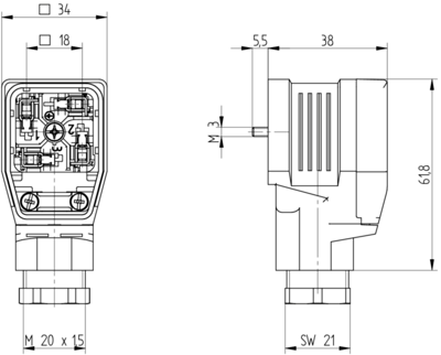 934455100 Hirschmann Automation and Control Ventilsteckverbinder Bild 3