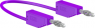 Messleitung mit (4 mm Stecker, gefedert, gerade) auf (4 mm Stecker, gefedert, gerade), 2 m, violett, PVC, 2,5 mm², CAT O