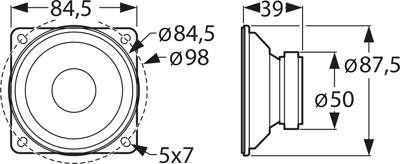 FR 87 4 OHM VISATON Akustische Signalgeber Bild 2