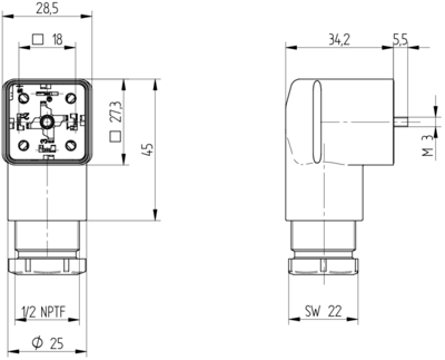 18049 Hirschmann Automation and Control Ventilsteckverbinder Bild 3