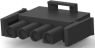 Steckergehäuse, 4-polig, RM 6.35 mm, gerade, schwarz, 794899-1