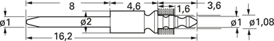 42.0052 Stäubli Electrical Connectors Steckerstifte für Leiterplatten