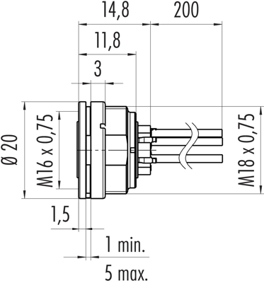 09 0324 702 06 binder Sensor-Aktor Kabel Bild 2