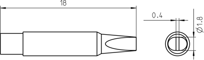 RTM 018 S MS Weller Lötspitzen, Entlötspitzen und Heißluftdüsen Bild 3