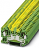 Schutzleiterklemme, Federzuganschluss, 0,08-6,0 mm², 2-polig, 8 kV, gelb/grün, 3036440
