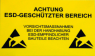 Warnschild, ESD-Logo mit Warnhinweis, (L x B) 300 x 500 mm, Vinyl, C-191 755