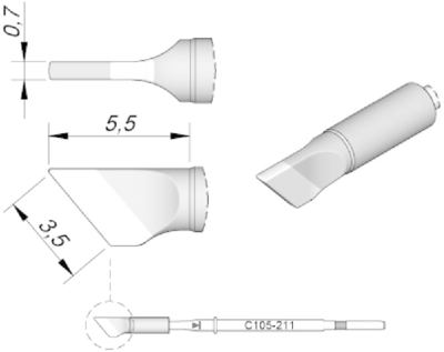 C105211 JBC Lötspitzen, Entlötspitzen und Heißluftdüsen