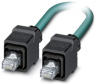 Netzwerkkabel, RJ45-Stecker, gerade auf RJ45-Stecker, gerade, Cat 5, S/UTP, PUR, 10 m, blau