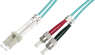 LWL-Duplex-Patchkabel, LC auf ST, 1 m, OM3, Multimode 50/125 µm