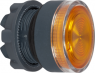 Drucktaster, beleuchtbar, tastend, Bund rund, orange, Frontring schwarz, Einbau-Ø 22 mm, ZB5AW353S