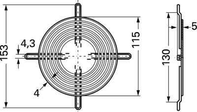 LZ 30 ebm-papst Schutzgitter, Abdeckungen Bild 1