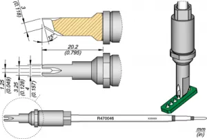 R470046 JBC Soldering tips, desoldering tips and hot air nozzles