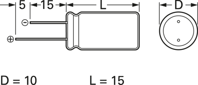 SK016M1000B5S-1015 Kemet Elektrolyt Kondensatoren Bild 2