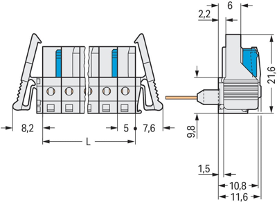 722-238/005-000/039-000 WAGO PCB Connection Systems Image 2