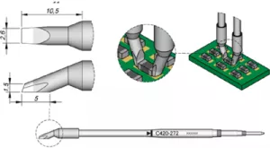 C420272 JBC Soldering tips, desoldering tips and hot air nozzles