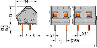 236-512/000-009/999-950 WAGO Leiterplattenklemmen Bild 2