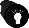Drucktaster, unbeleuchtet, tastend, Bund rund, schwarz, Frontring schwarz, Einbau-Ø 22 mm, ZB5AA253