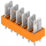 Leiterplattenklemme, 6-polig, RM 5 mm, 0,2-2,5 mm², 15 A, Flachstecker, orange, 9500450000