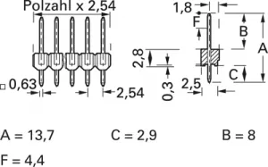 826648-4 AMP PCB Connection Systems