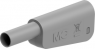 4 mm Stecker, Lötanschluss, 1,0 mm², CAT II, CAT III, grau, 66.2019-28