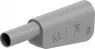 4 mm plug, solder connection, 2.5 mm², CAT II, CAT III, gray, 66.2022-28