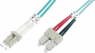 LWL-Duplex-Patchkabel, LC auf SC, 1 m, OM3, Multimode 50/125 µm